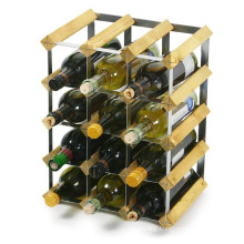 Minghou Customized pine wood and metal wine bottles rack holder for home bar restaurant